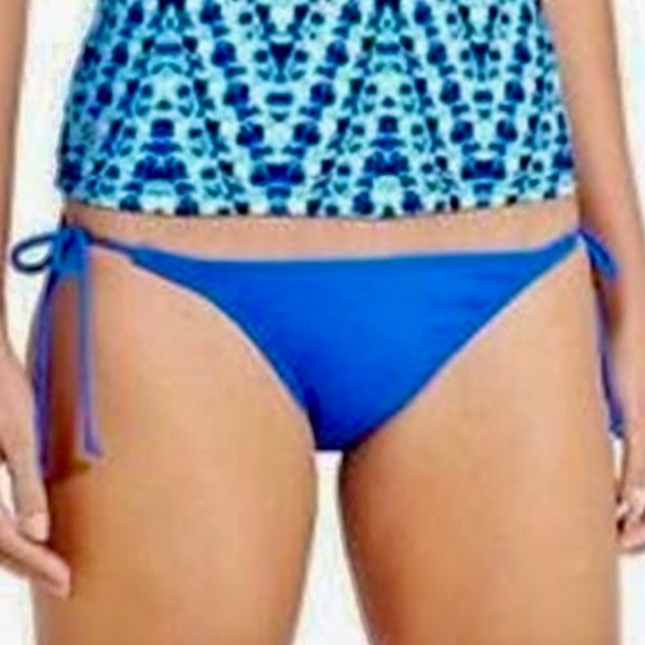 Athleta Swim Athleta Caspian Blue String Bikini Bottom Size M